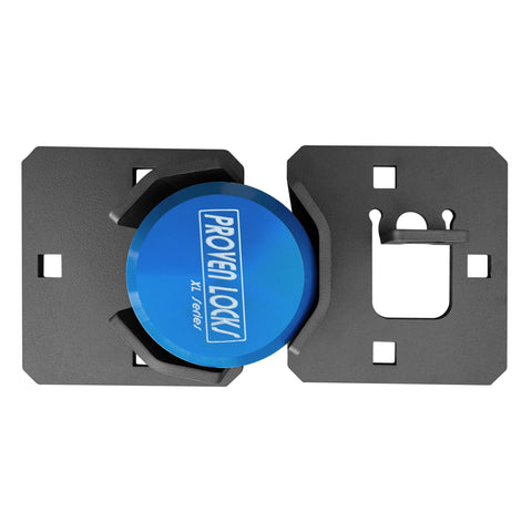 Hasp Kit (horizontal key) Puck Locks Proven Industries Blue (Billet 6061 Aluminum) Keyed Differently 