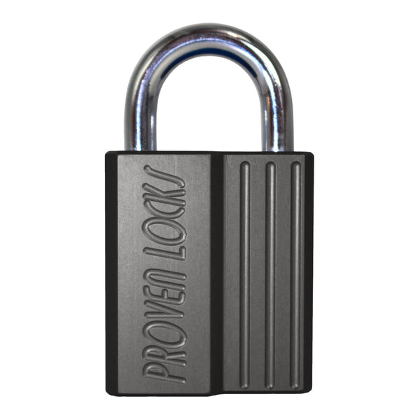 Heavy Duty Padlock-3/8" (10mm) Shackle other locks Proven Locks Black (Billet 6061 Aluminum) 1" Cobra 7 / Keyed Differently