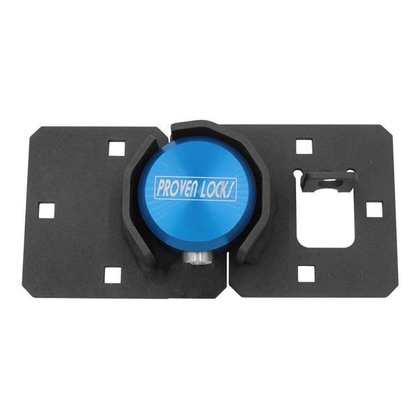 Hasp Kit (vertical key) Puck Locks Proven Industries Blue (Billet 6061 Aluminum) Keyed Differently 