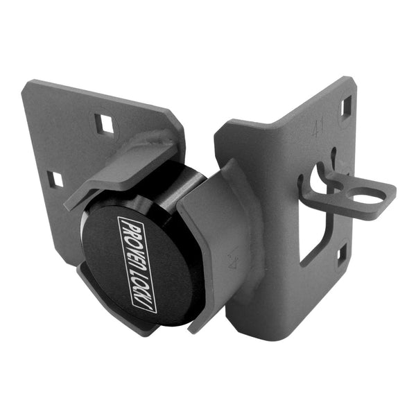 Hasp Kit (corner mount) Puck Locks Proven Industries Black (Billet 6061 Aluminum) Keyed Differently 